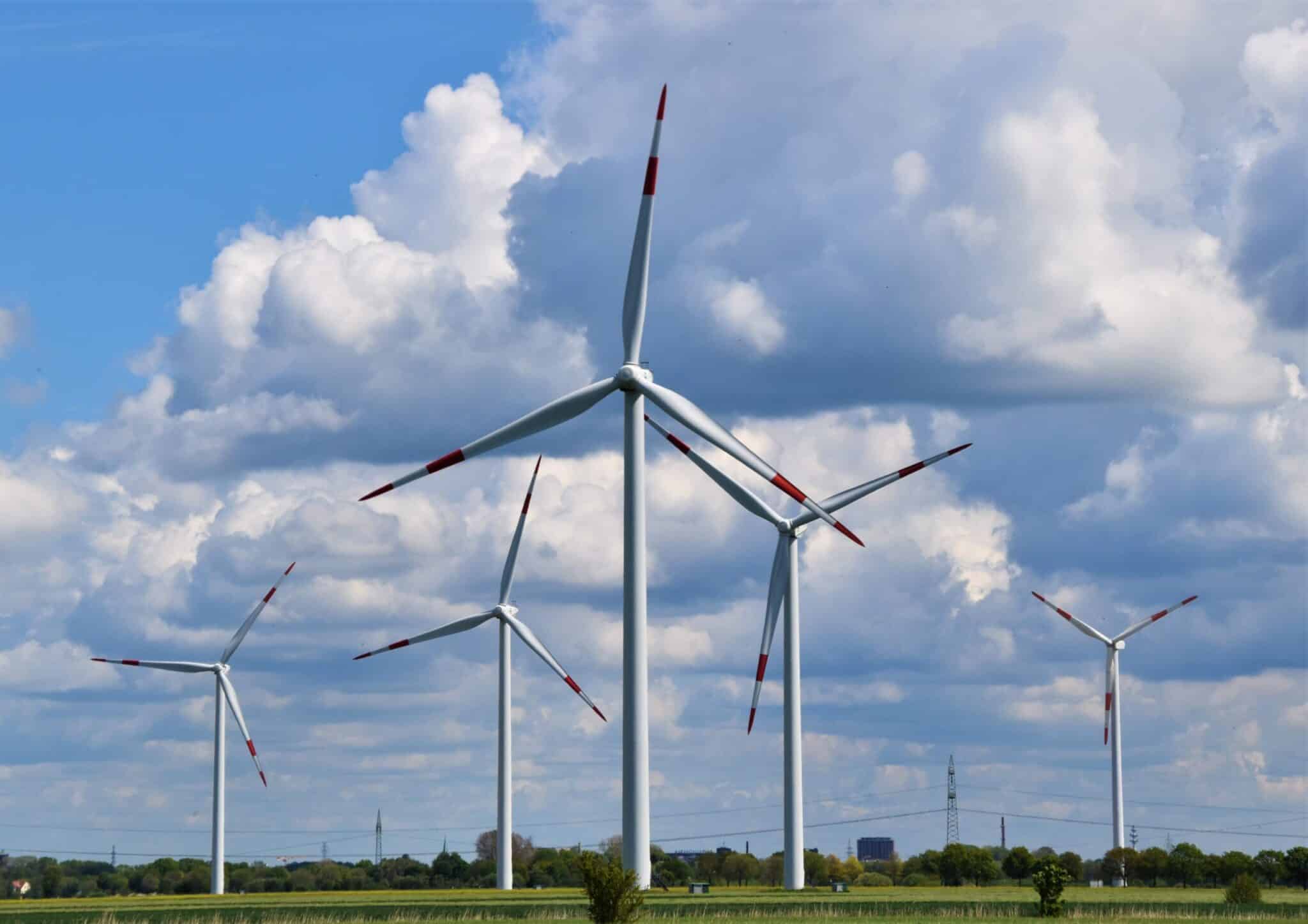 wind turbine in landscape